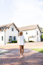 Claire Eyelet Romper - White
