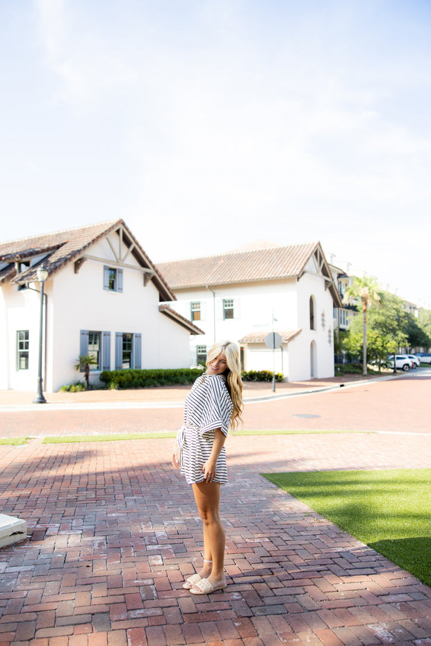 Haven Romper - Cream/Black