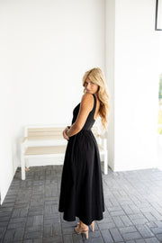 Sally Midi Dress - Black
