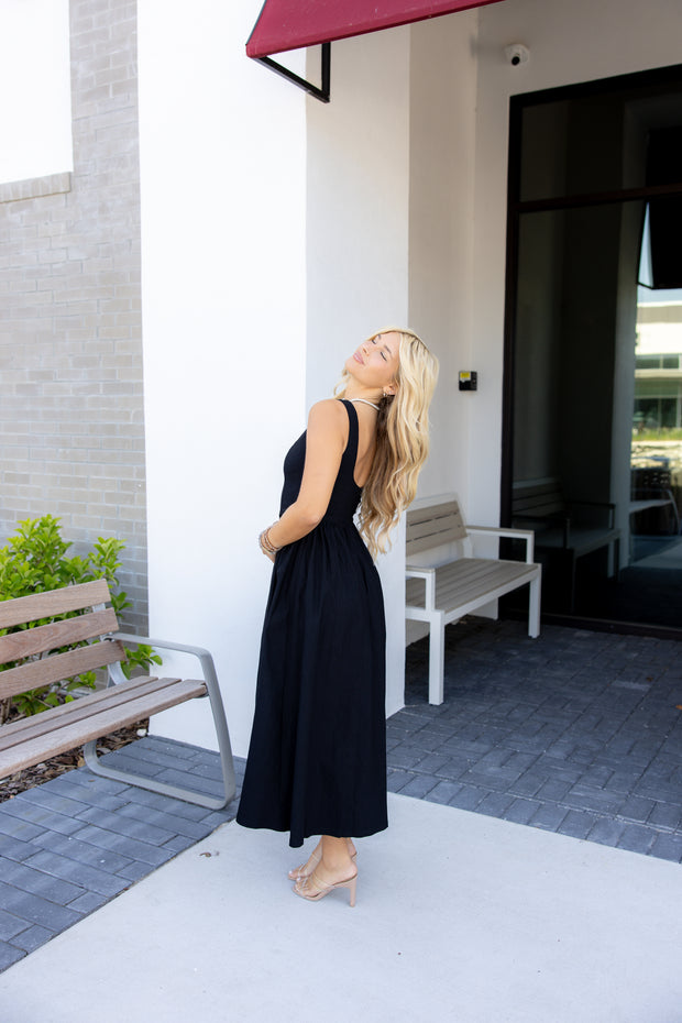 Sally Midi Dress - Black