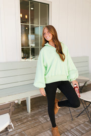 Piper Snap Pullover - Apple Green