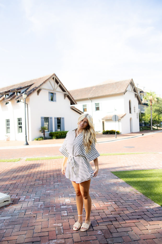 Haven Romper - Cream/Black