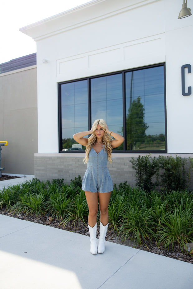 Kacey Denim Romper