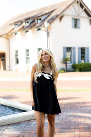 Ava Romper - Black/Cream