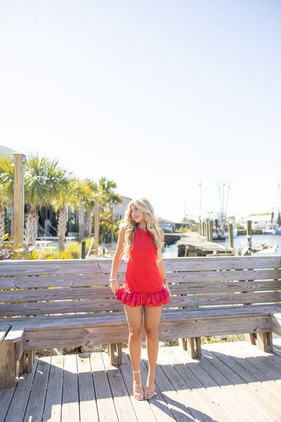 Grace Romper - Red